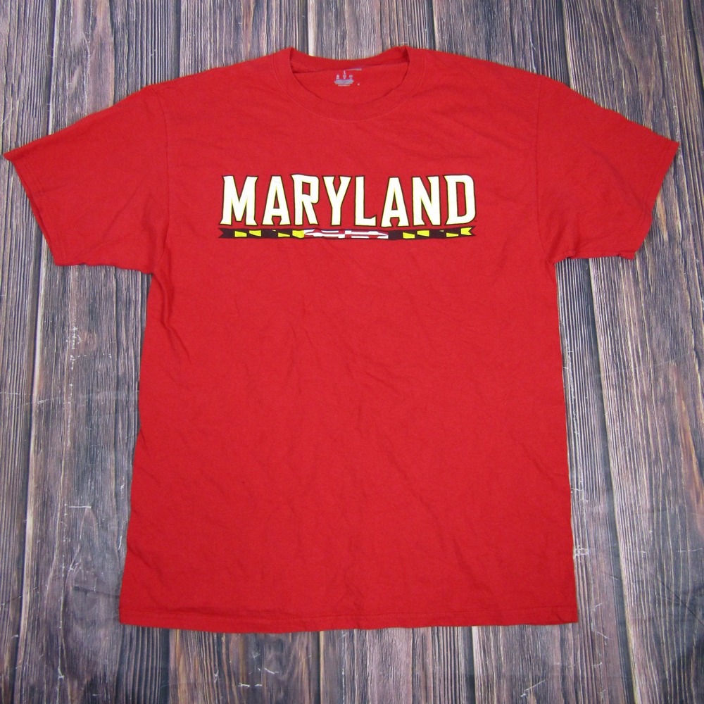 Maryland Terrapins Shirt Mens Large NCAA Basketball Champion Short Sleeve Colleg